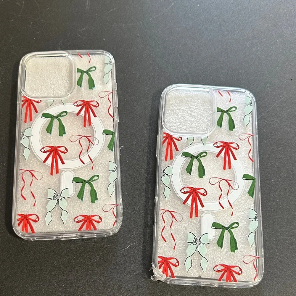Christmas iPhone 16 pro max bow phone case